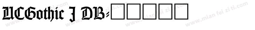 UCGothic J DB字体转换